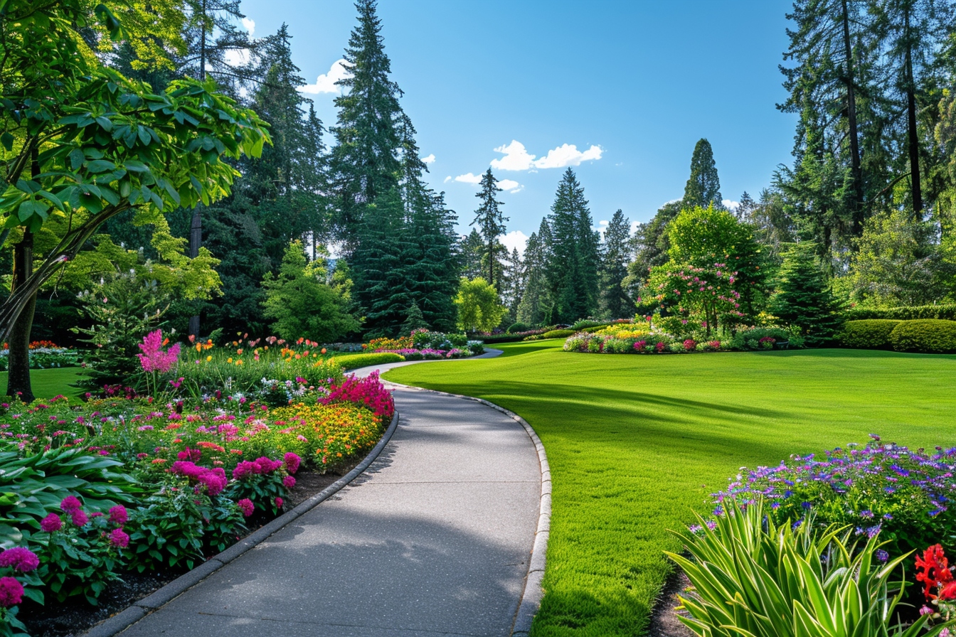 Vue panoramique d'un parc luxuriant à Meaux, illustrant les espaces verts idéaux pour une vie au vert