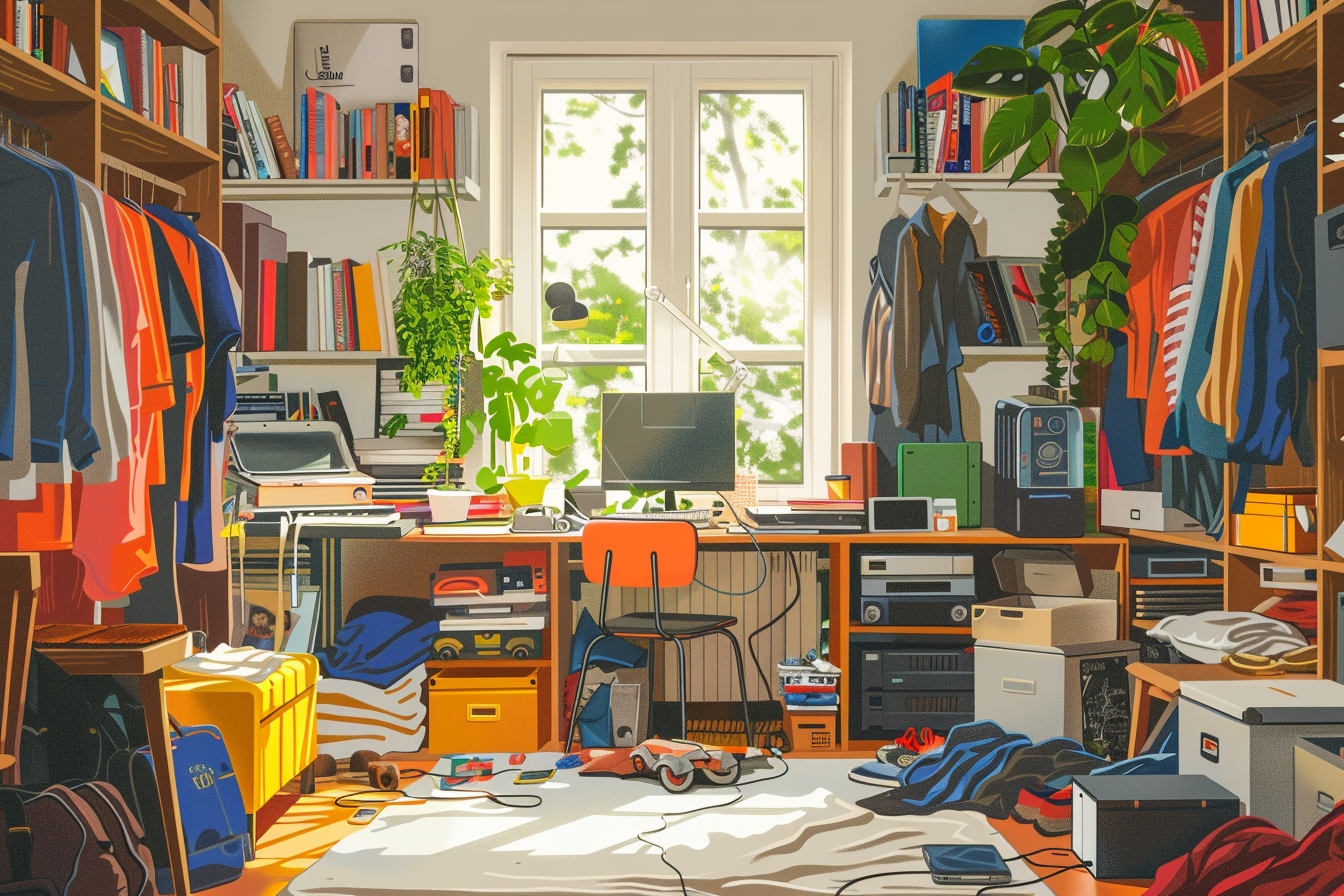 Objets rangés pour débarras gratuit à Meaux contre récupération